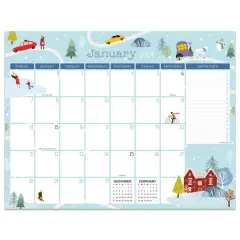 TF Publishing 2024 Folk Love Medium Desk Pad Monthly Blotter Calendar