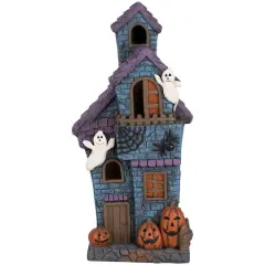 23" LED Haunted House with Ghosts Halloween Decoration