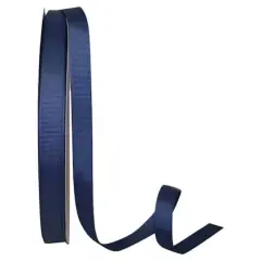 JAM Paper 5/8" x 100yd. Grosgrain Style Wired Ribbon Light Navy