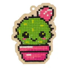 Wizardi Diamond Painting Ornament Kit Green Cactus