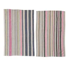 Hello Honey&reg; Multicolor Striped Cotton Tea Towel Set