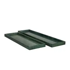 CosmoLiving by Cosmopolitan Marble Tray Set Green