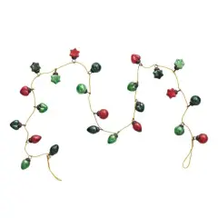 Hello Honey&reg; 6ft. Green & Red Mercury Glass Ball Ornament Garland