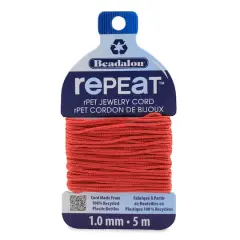 Beadalon&reg; RePEaT&trade; 1mm Recycled Plastic Jewelry Cord Coral