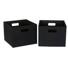 Household Essentials Storage Cubes, 2ct. Black
