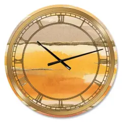 Designart Gilded Amber II Glam Wall Clock