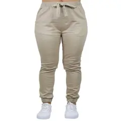Galaxy By Harvic Loose Fit Stretch Twill Women's Joggers Khaki