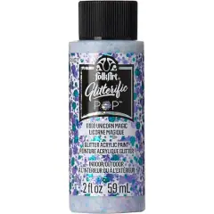 FolkArt&reg; Glitterific Pop&trade; Acrylic Paint, 2oz. Unicorn Magic