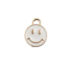 John Bead Sweet & Petite Happy Face Charms, 10ct. White