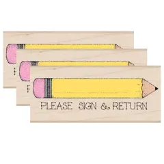 Hero Arts&reg; Please Sign & Return Pencil Woodblock Stamps