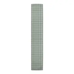 Grid Lines Indoor/Outdoor Table Runner Green