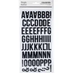 Simple Stories Color Vibe Foam Alpha Stickers Black