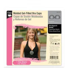 Dritz&reg; Black Molded Gel-Filled Bra Cups, B/C