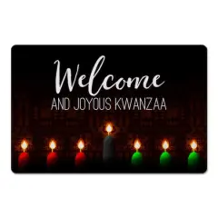 Welcome & Joyous Kwanzaa Floor Mat
