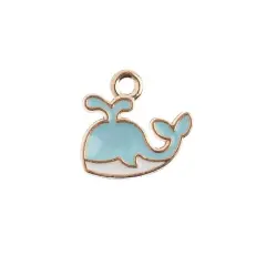 John Bead Sweet & Petite Whale Charms, 10ct. Light Blue