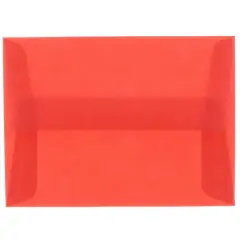 JAM Paper A1 Translucent Vellum Invitation Envelopes, 50ct. Primary Red