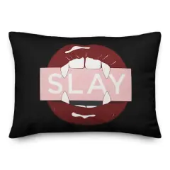 Slay Fangs Throw Pillow
