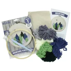 Leisure Arts&reg; Mountains Weekend Punch Needle Kit