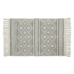 DII&reg; Diamond Textured Hand-Loomed Rug, 2ft. x 3ft. Natural and Gray