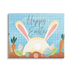Stupell Industries Happy Easter Spring Carrot Garden Canvas Wall Art