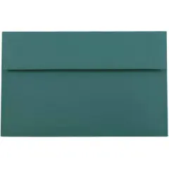 JAM Paper A10 Recycled Invitation Envelopes, 50ct. Teal Green