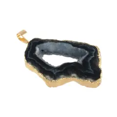 Black Druzy Agate Pendant by Bead Landing&trade;