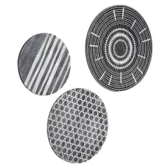 American Art D&eacute;cor&trade; 3-Piece Dark Gray Contemporary Round 3-Piece Wall D&eacute;cor Set