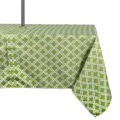 DII&reg; 84" Green Lattice Outdoor Tablecloth with Zipper