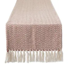 DII&reg; 72" Chevron Handloom Table Runner Cinnamon