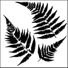 The Crafter's Workshop Ferns Stencil, 6" x 6"