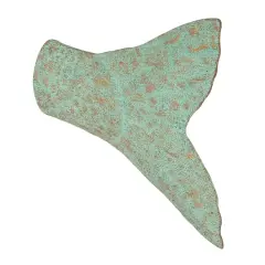 Hello Honey&reg; 10" Distressed Aqua Trout Tail Metal Wall D&eacute;cor
