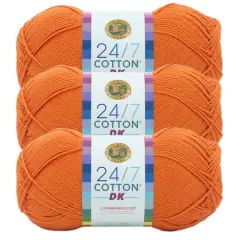 3 Pack Lion Brand&reg; 24/7 Cotton&reg; DK Yarn Tamarin