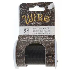 The Beadsmith&reg; Wire&trade; Elements 24 Gauge Tarnish-Resistant Wire Black