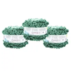 3 Pack Lion Brand&reg; Off the Hook&trade; Ombre Yarn Greenery