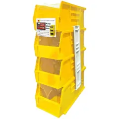 Quantum Storage Systems&reg; ULTRA Stack & Hang 4 Bin Set Yellow