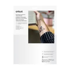 Cricut&reg; 8.5" x 11"Transparent Printable Temporary Tattoo Sheets, 3ct.