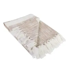 DII&reg; Taupe Slub Stripe Throw
