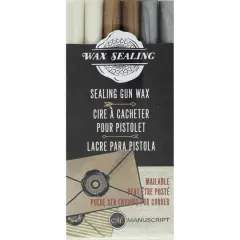 Manuscript Wax Sealing Gun Wax Sticks, 6ct. Pearl / Gold / Silver