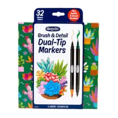 Crayola&reg; 32 Color Brush & Detail Dual Tip Markers