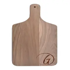 Circle Monogram Walnut Paddle Cutting Board G