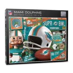 NFL Retro Series 500 Piece Puzzle Miami Dolphins