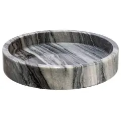 Hello Honey&reg; 8" Carved Marble Tray Gray