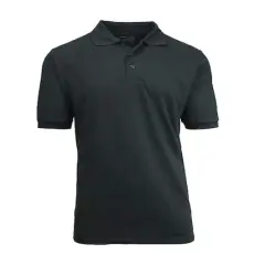 Galaxy By Harvic School Uniform Short Sleeve Men's Pique Polo ShirtBlack