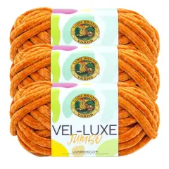 3 Pack Lion Brand&reg; Vel-Luxe Jumbo Yarn Golden Ochre