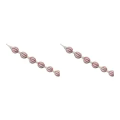 5.5ft. Red & Ivory Fabric Ball String Garlands, 2ct.