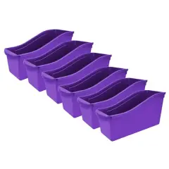 Storex Large Book Bin, 6ct. Purple