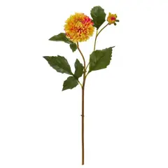 19" Dahlia Stem, 6ct. Gold and Yellow