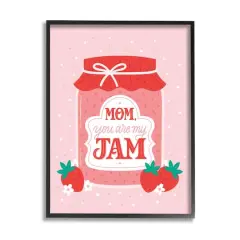 Stupell Industries Mom You Are My Jam Phrase Framed Giclee Art Black