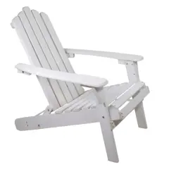 36" Classic Folding Wooden Adirondack Chair White