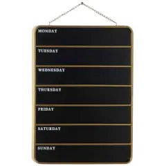 32" Black Contemporary Blackboard Wall Sign